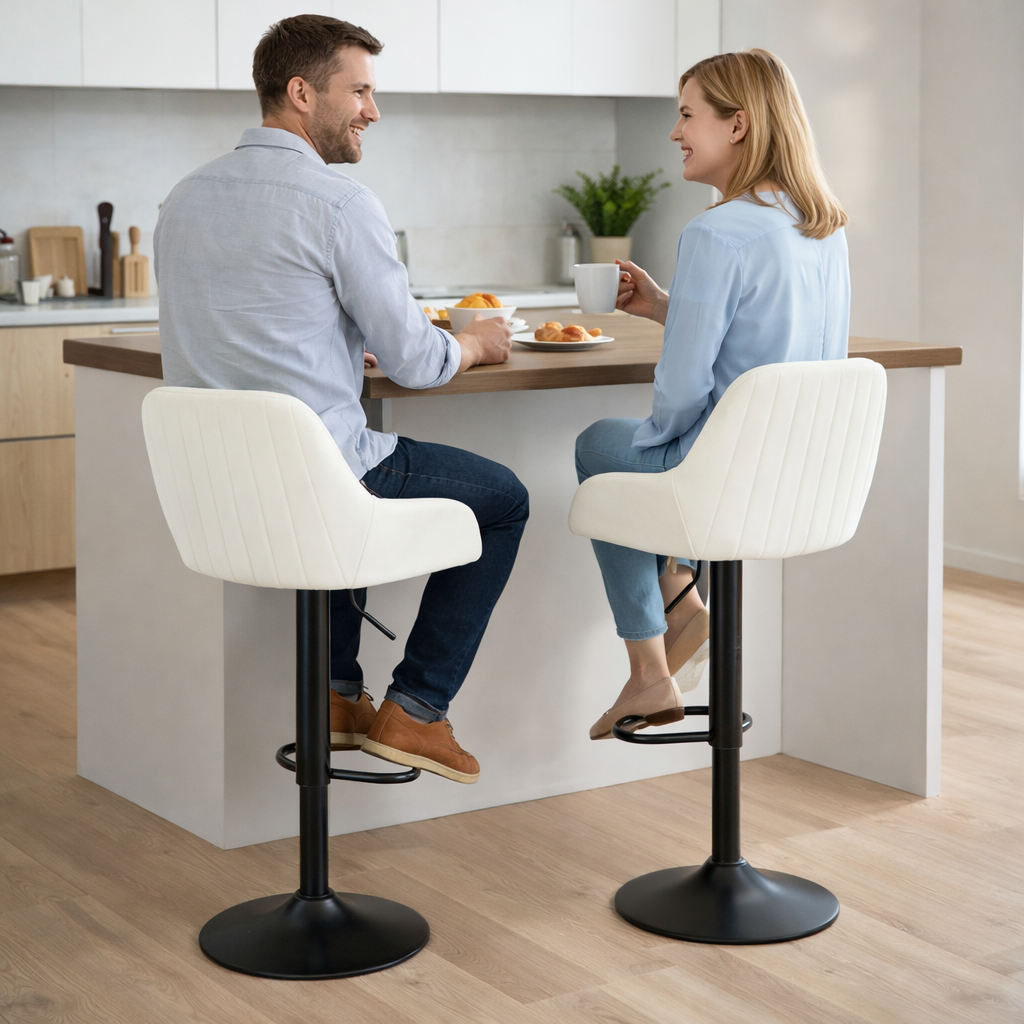 Tabourets de bar en velours - Nolyra