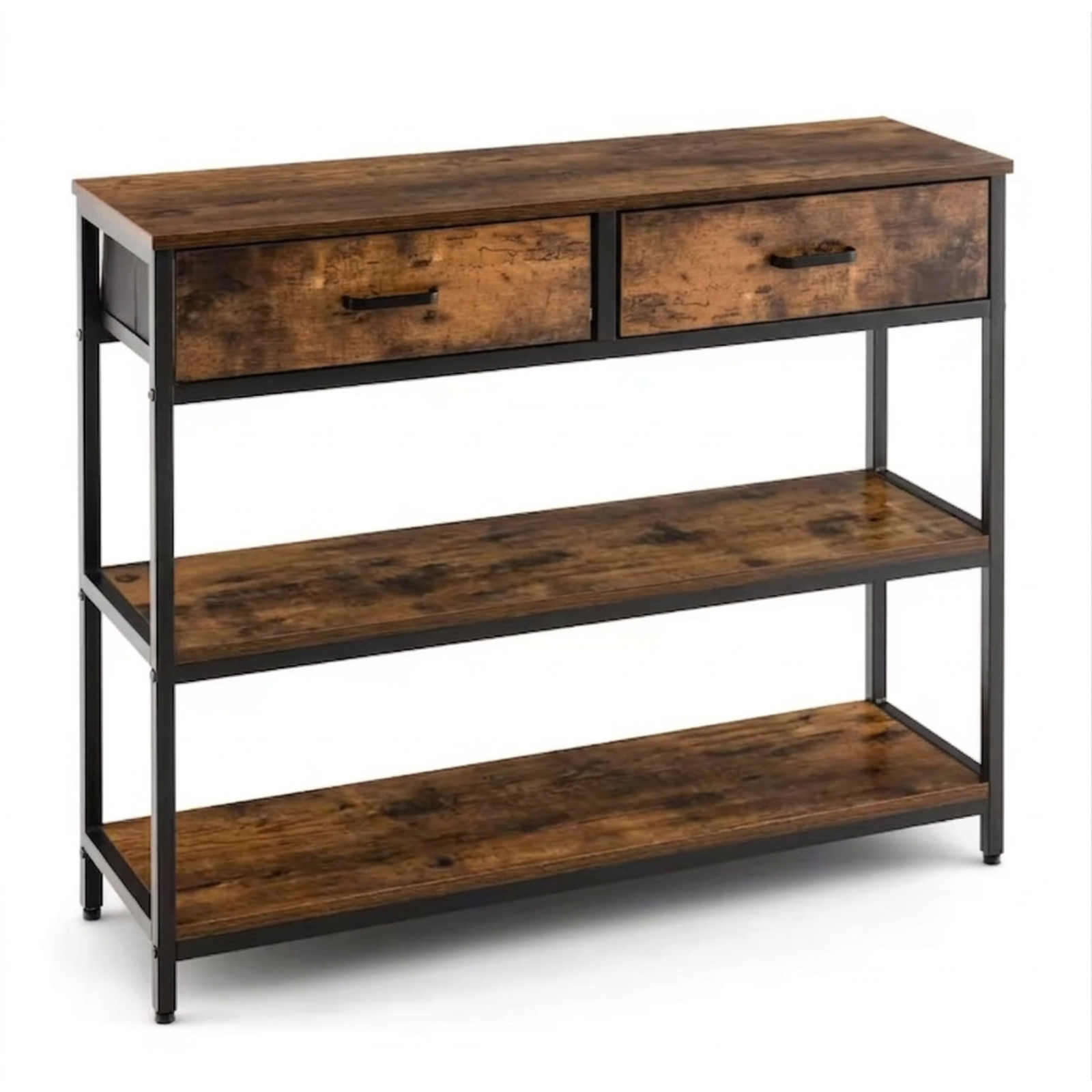 Console avec tiroirs et étagères – Nolyra