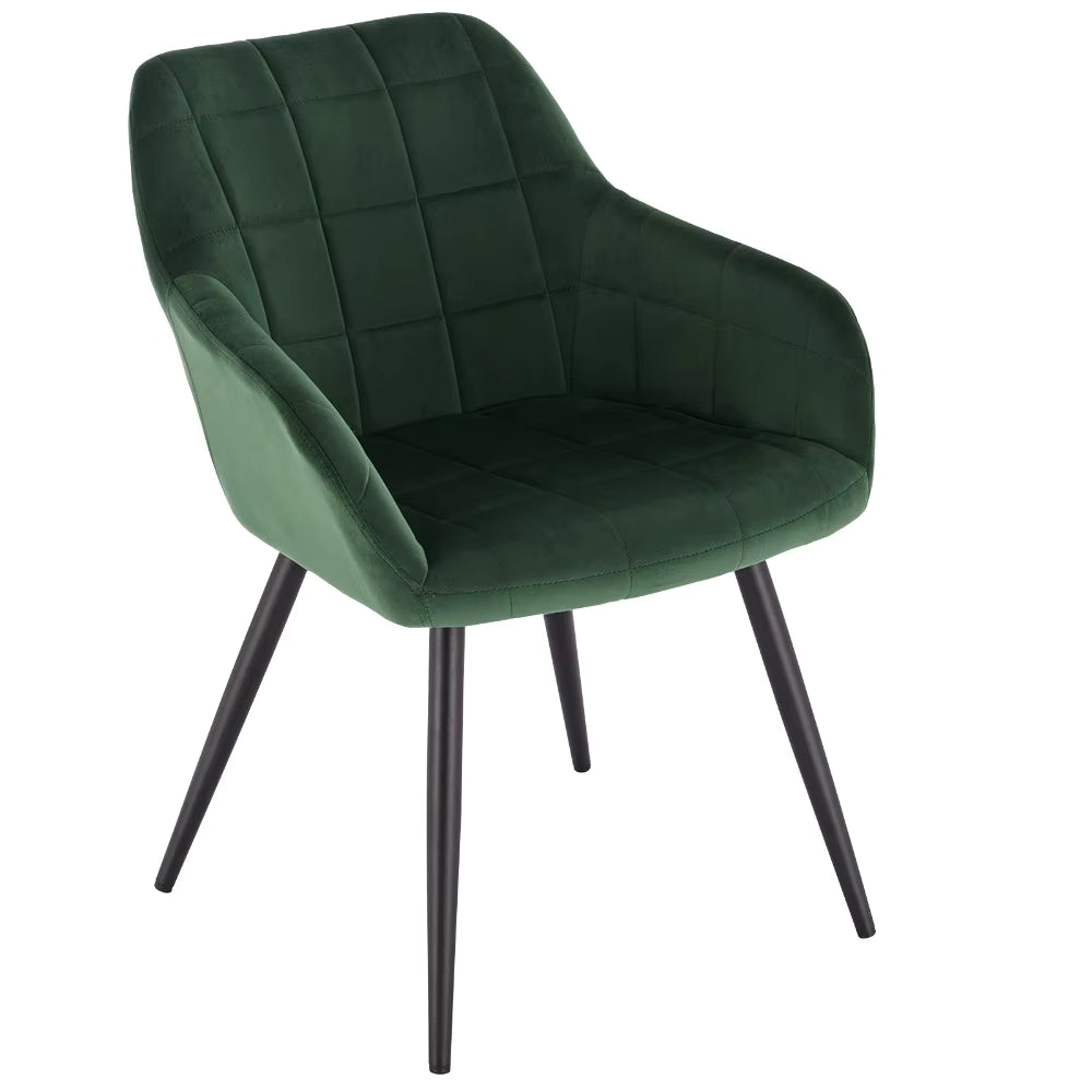 Chaise de salle à manger en velours - Nolyra