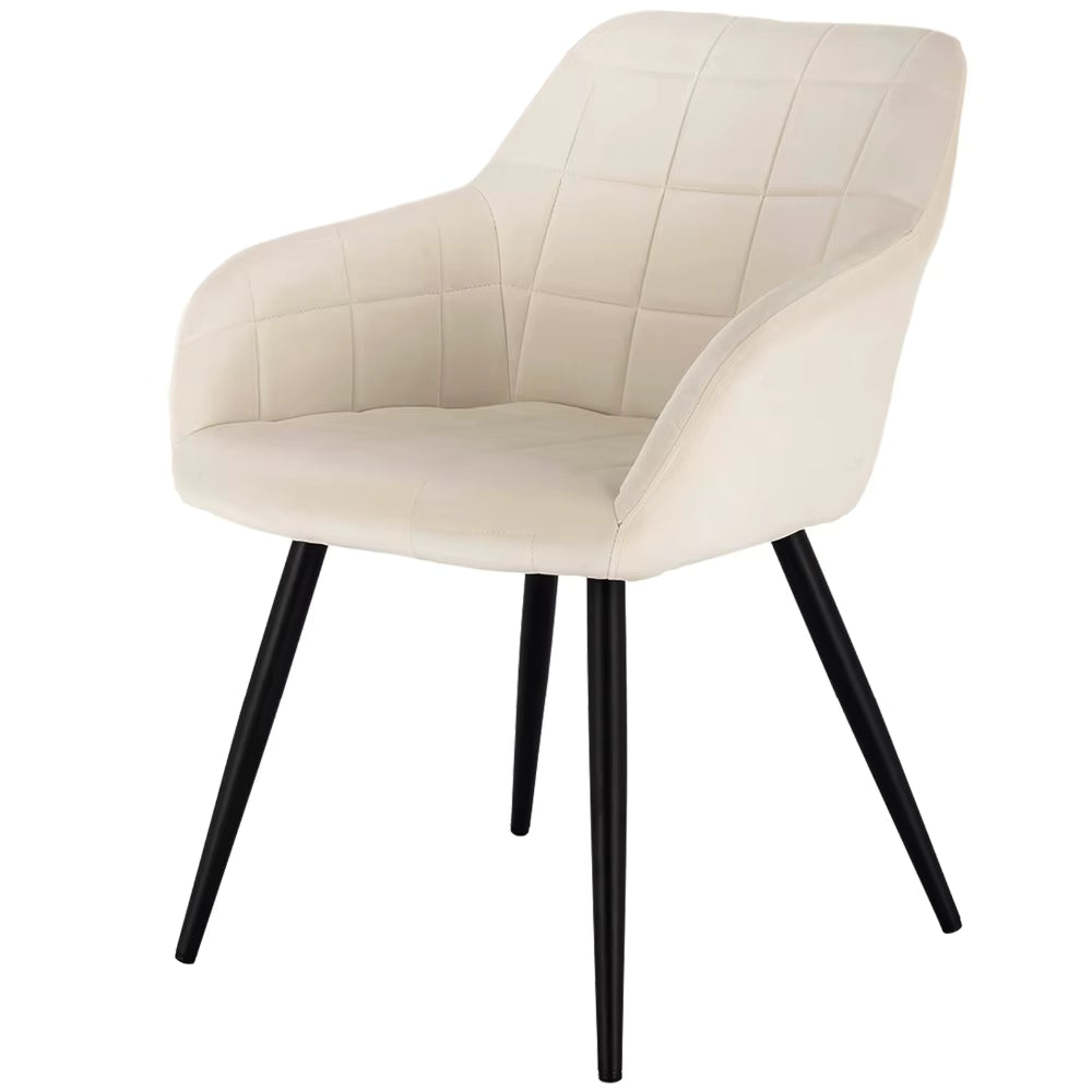 Chaise de salle à manger en velours - Nolyra