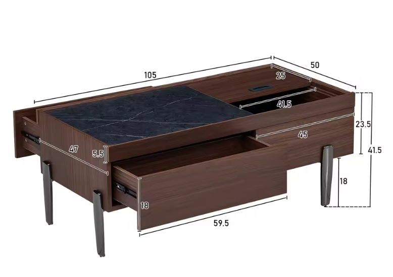 Table basse coulissante - Nolyra